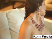 Smoking beauty Romi Rain takes care of her wet pussy 5/16