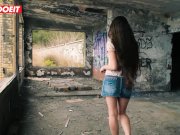 LETSDOEIT - Petite French Girl Fucked Outdoors By Stranger 4/16