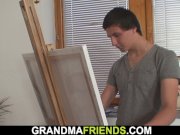 Old redhead granny and boys teen threesome 4/16