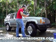 DON'T FUCK MY DAUGHTER - Naughty Teen Sierra Nicole Fucks Carwash Man 1/16