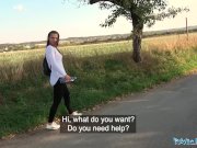 Public Agent Tight pussy fucked for cash outside 1/16