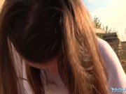 Public Agent Tight pussy fucked for cash outside 5/16