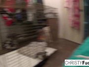 Sexy hotties Christy and Kirsten fuck each other silly 10/16