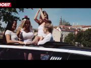 LETSDOEIT - Hot Babes Get Kinky In a Limo At Bachelorette Party 8/16