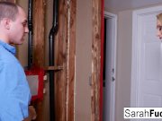 Sexy Milf Sarah pays her plumber with her tight pussy 4/16