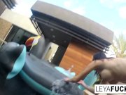Leya and Lynn have a lesbian romp in a pool 6/16