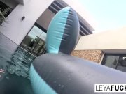 Leya and Lynn have a lesbian romp in a pool 8/16