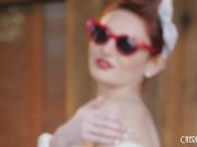 All Natural Redhead Babe Lacy Lennon Masturbates Intensely To Orgasm 1/16