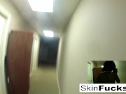 Sexy Skin Diamond plays with her anal toy in the shower 7/16