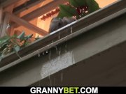 Lonely 60 years old grandma rides his big cock 4/16