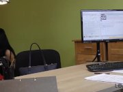 LOAN4K. Long-haired brunette Inga comes to a small loan company 7/16