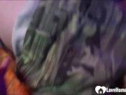 Tattooed chick loves to receive it doggy style 2/16