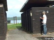 Blonde old granny ride stranger's cock public 10/16