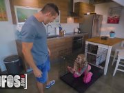 Caged  teen Paris White gets cum on her socks - MOFOS 1/16