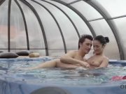 OLD4K. Cheerful old gentleman and tall slender model have sex 1/16