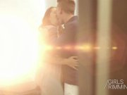 Hot Brunette Angelina Brill giving a rimjob 1/16