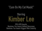 Sexy Young Kimber Lee Gets Her Cat Mask Covered in Hot Jizz! 1/16