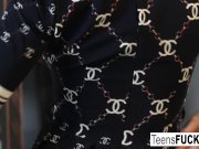 Beautiful teen brunette gets her tight ass pounded 3/16