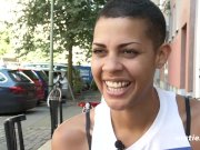 Ebony Amateur In Solo Outdoor Action 6/16