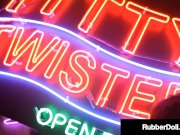 Dom Divas RubberDoll & Kendra James Dildo Fuck Under Neons! 8/16