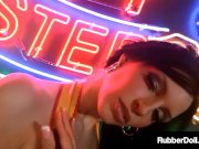 Dom Divas RubberDoll & Kendra James Dildo Fuck Under Neons! 9/16