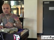 Car Jacker Sarah Jessie follows the guy to the Hotel room to fuck him! 2/16