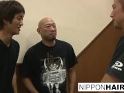 Slutty teen fucks and sucks a whole room of guys 2/16