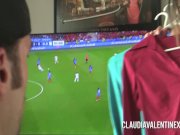 Busty MILF Claudia Valentine distracts her man with sex 2/16