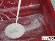 Blonde teen needs some help painting the house 2/16