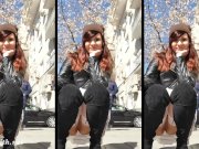 Look under my skirt. Jeny Smith spinning in a miniskirt in public 14/16