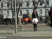 Look under my skirt. Jeny Smith spinning in a miniskirt in public 8/16