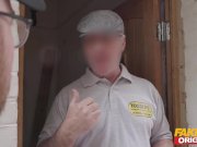 FAKE REMOVALS Fun with the Tossers gang as MILF and teen get fucked 5/16