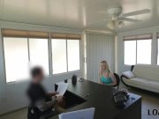 LOAN4K. Allie tells she is a stripper so why loan agent gets horny 3/16