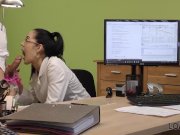 LOAN4K. Chick asks for credit and spreads her legs in the office 5/16