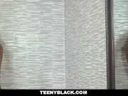 TeenyBlack - Petite Mocha Babe Bounces On a Big White Cock 9/16