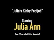 Fine FemDom Cougar Julia Ann Teases Cock With Hosed Feet! 1/16