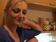 Amazing blonde babe shows some goods while working 14/16