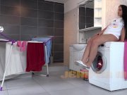 Busty Teen Pees On Laundry 4/16