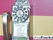 Asa Akira gets hot and horny on the phone 16/16