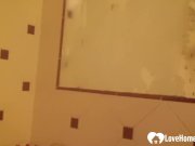 Showering brunette likes to finger her cunt