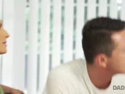 DADDY4K. Teen coquette sucks boner of old man who is her BFs father 1/16