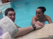 HUNT4K. Poor cuckold should watch how rich guy owns his girlfriend 1/16