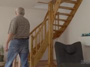 DADDY4K. Old man with grey hair manages to seduce adorable teen chick 3/16