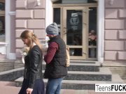 Blonde teen Jenny thanks him for his help with her pussy 3/16