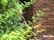 Stoodup Pissing In Public By Cute Blonde