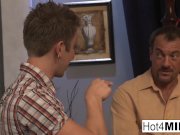 Busty blonde MILF gets two hot loads on her face 5/16