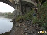 Blonde Pissing Under The Bridge 15/16