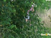 Blonde Pissing In The Field 16/16