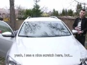 HUNT4K. Couple has no money for car so why teen redhead undresses 1/16