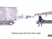 Debt4k. Busty blonde Darina sits on face and dick of loan agent for all deb 1/16